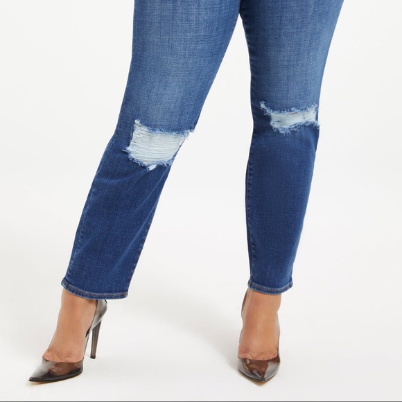 NWT Good American Slim Straight Jeans - 18 - Picture 1 of 7